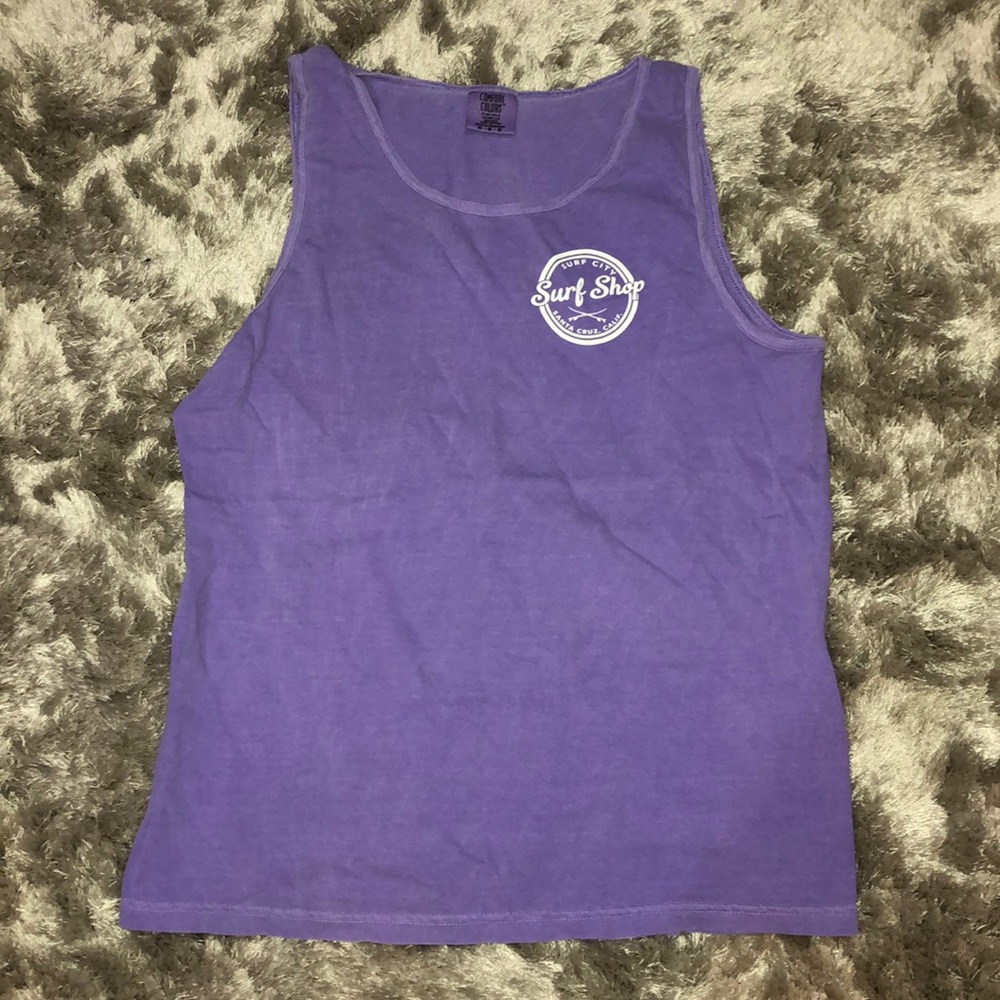 Purple surf shop tank top